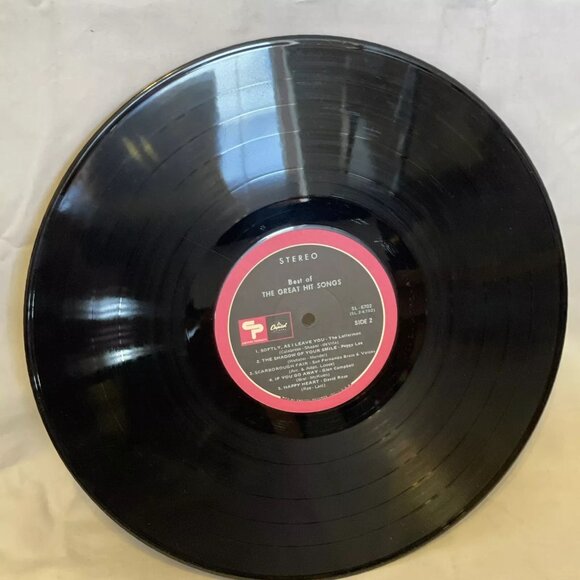 RECORD ONLY Best Of The Great Hit Songs (Vinyl) Creative Products SL-6702 Good+ - Picture 4 of 7
